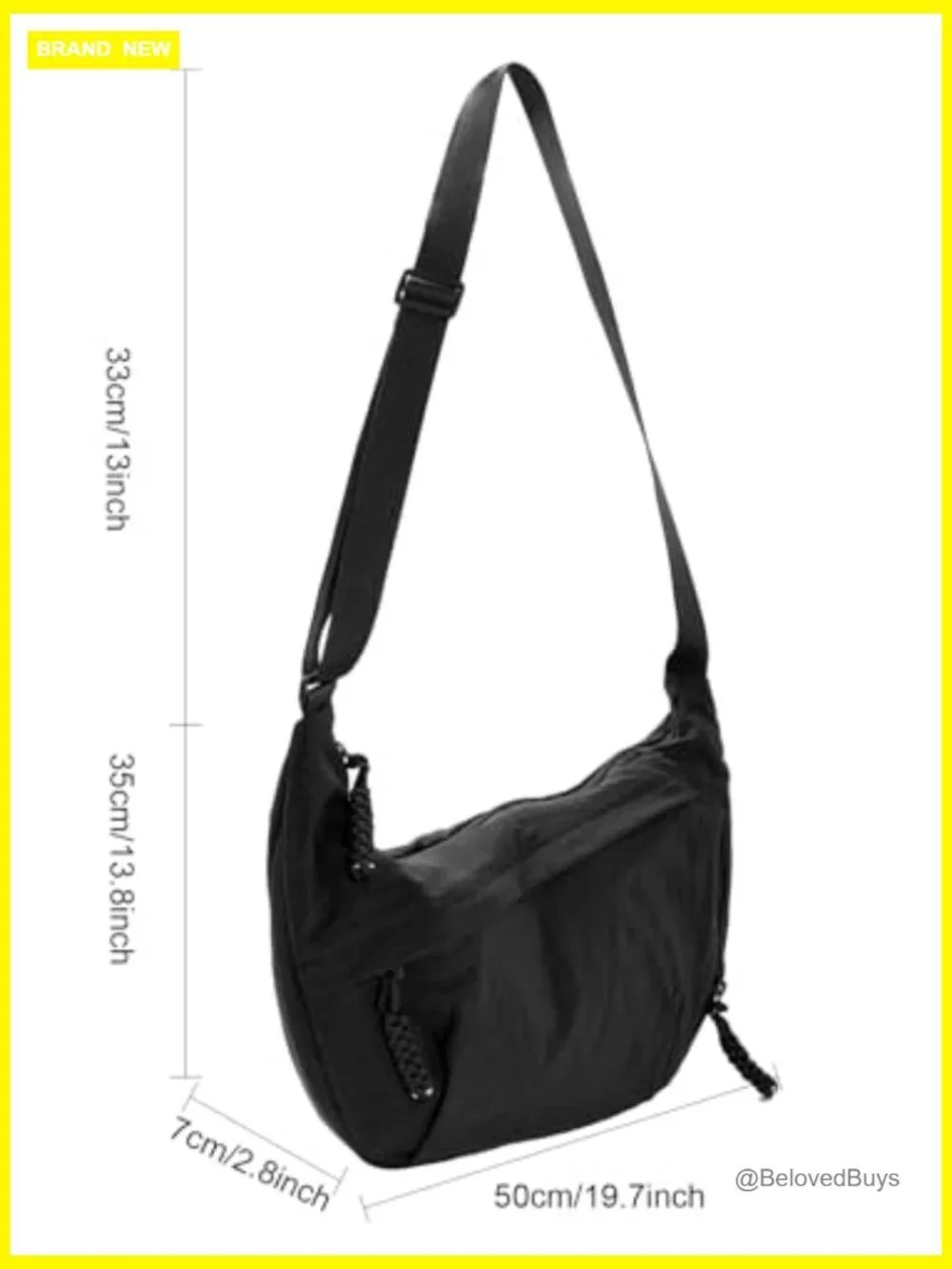 Canvas Hobo Tote Bag Crossbody with Zipper Pockets Large Capacity Work Travel